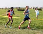Nick Swinburn (Morpeth) leads Tadele Geremew (Elswick) during the Sherman Cup, Hedley Farm, Tanfield,  County Durham.